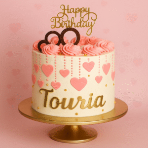 Gâteau d’anniversaire « Cœurs Rose »